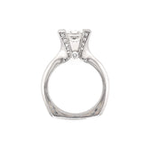 Platinum 1.00 Carat Custom Princess Cut Diamond Engagement Ring